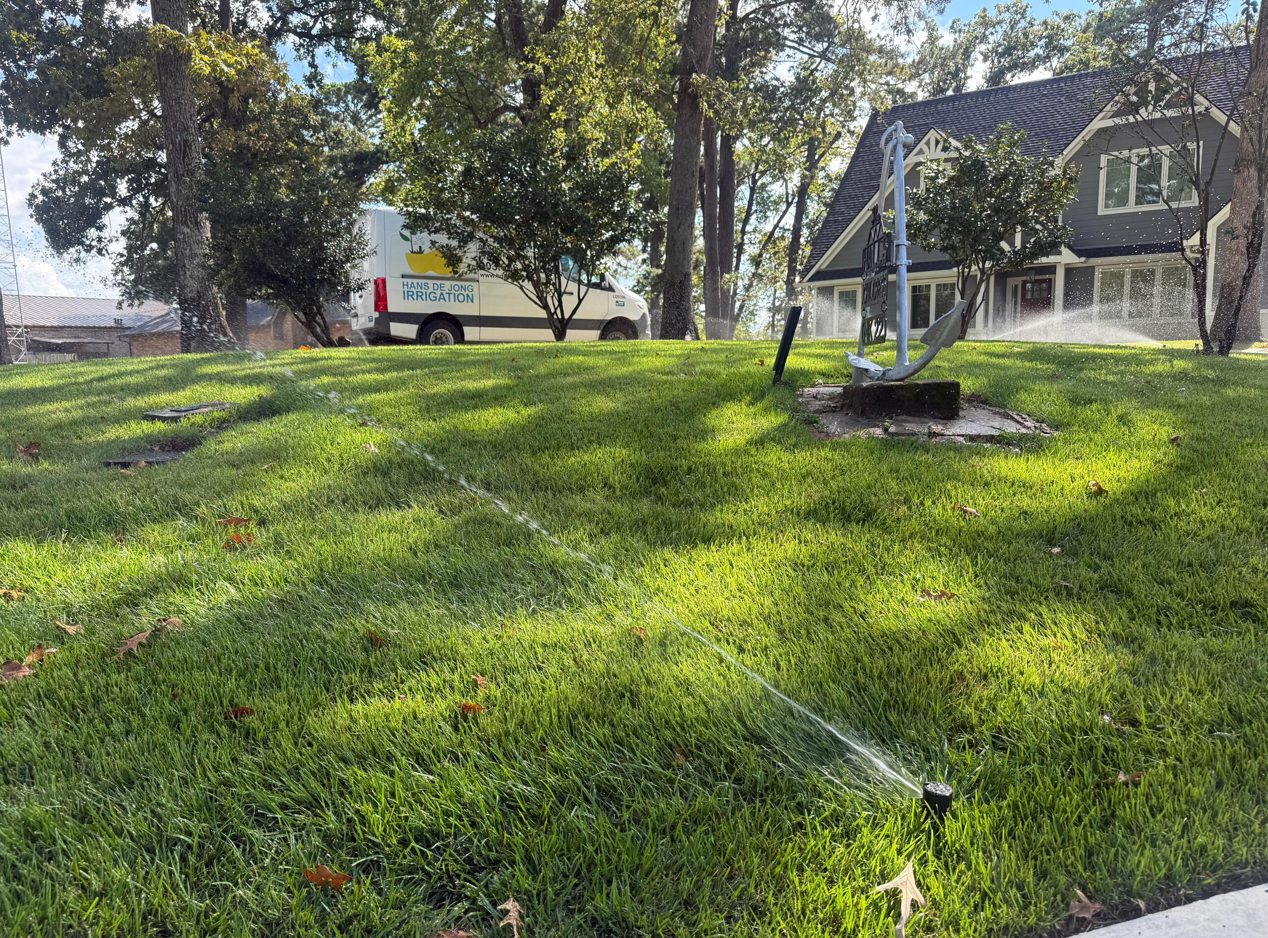 Sprinkler System in Longview, Texas Hans de Jong Irrigation Company serves Longview and the surrounding areas. We serve Longview, Tyler, Ore City, Henderson, Hallsville, Texarkana and many more.